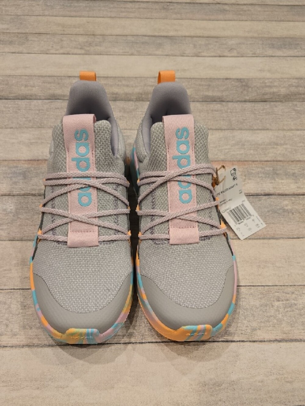 adidas Kids Lite Racer Adapt 5.0k Sneakers Size 7 New - Picture 2 of 6